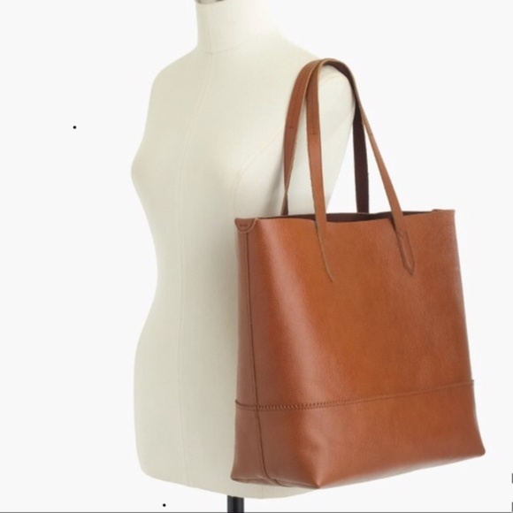 J. Crew Handbags - J. Crew Brown Leather Downing Tote Bag